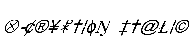 X-Cryption Italic Font