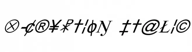 X-Cryption Italic  नि: शुल्क फ़ॉन्ट्स डाउनलोड