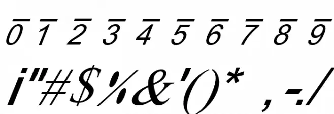 X-Cryption Italic Fuentes OTROS CHARS