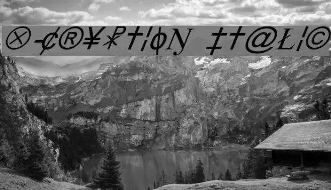 X-Cryption Italic Fuentes examples