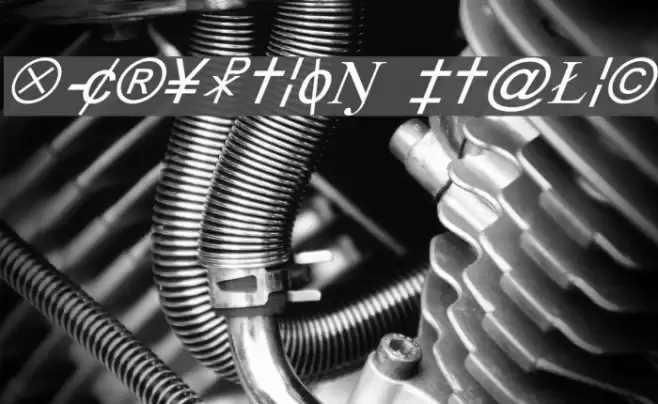 X-Cryption Italic Fuentes examples