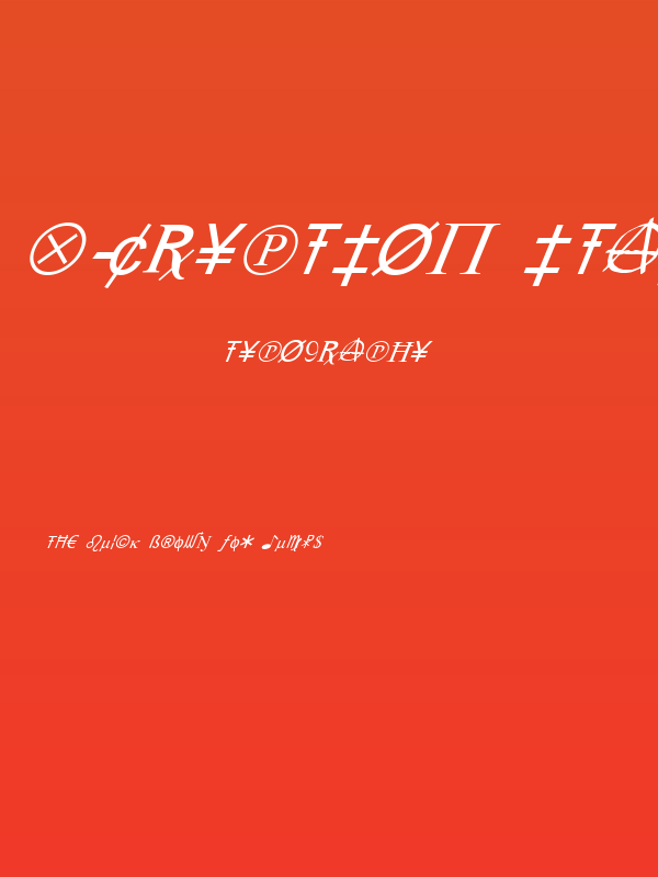 X-Cryption Italic Poster