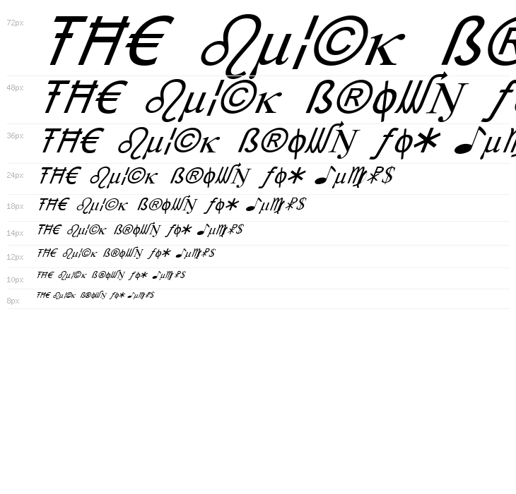 X-Cryption Italic Waterfall