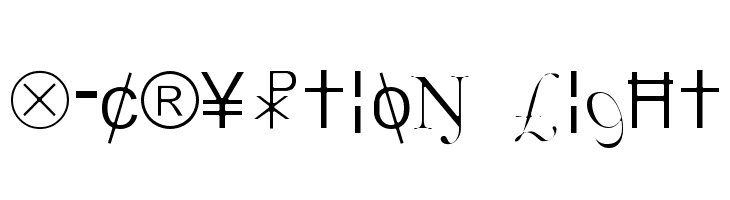 X-Cryption Light Font