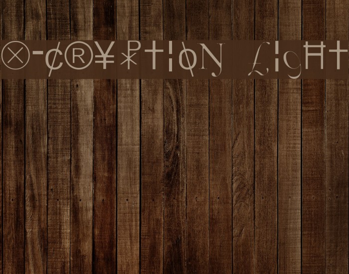 X-Cryption Light Font examples