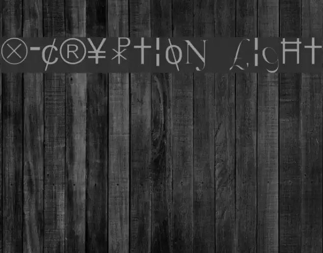 X-Cryption Light フォント examples