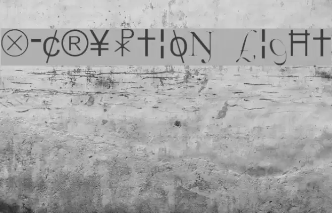 X-Cryption Light フォント examples