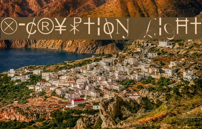 X-Cryption Light Font examples