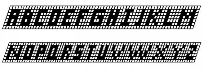 X-Grid Italic Schriftart Groß