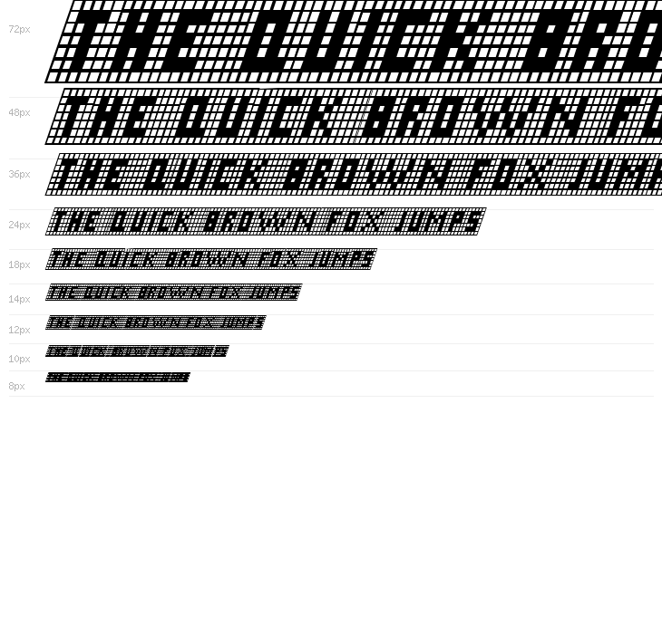 X-Grid Italic Waterfall