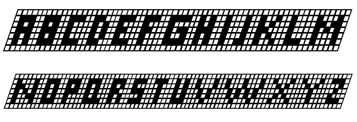 X-Grid Italic Fonte MINÚSCULAS