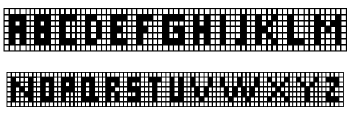 X-Grid Font LOWERCASE