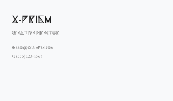 X-PRISM Business Card