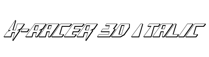 X-Racer 3D Italic Font