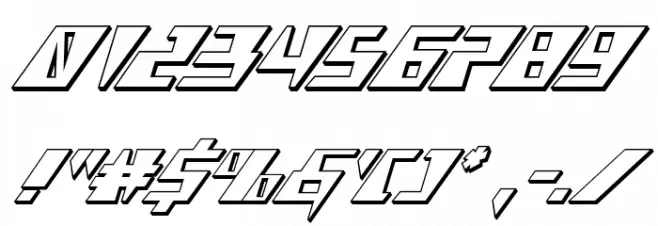 X-Racer 3D Italic Fuentes OTROS CHARS