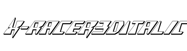 X-Racer 3D Italic  Frei Schriftart Herunterladen