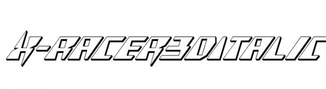 X-Racer 3D Italic  baixar fontes gratis