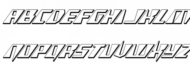 X-Racer 3D Italic Font Litere mari