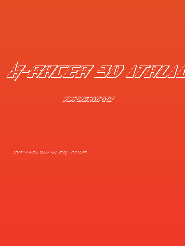 X-Racer 3D Italic Poster