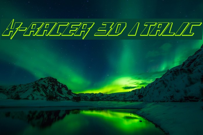 X-Racer 3D Italic Font examples