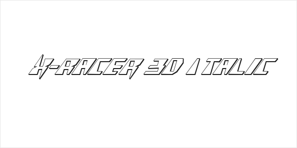 X-Racer 3D Italic Logo