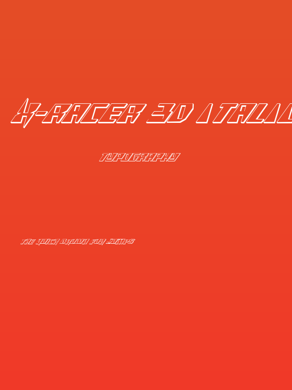 X-Racer 3D Italic Poster