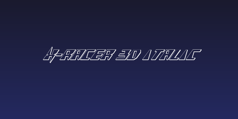 X-Racer 3D Italic Social Header