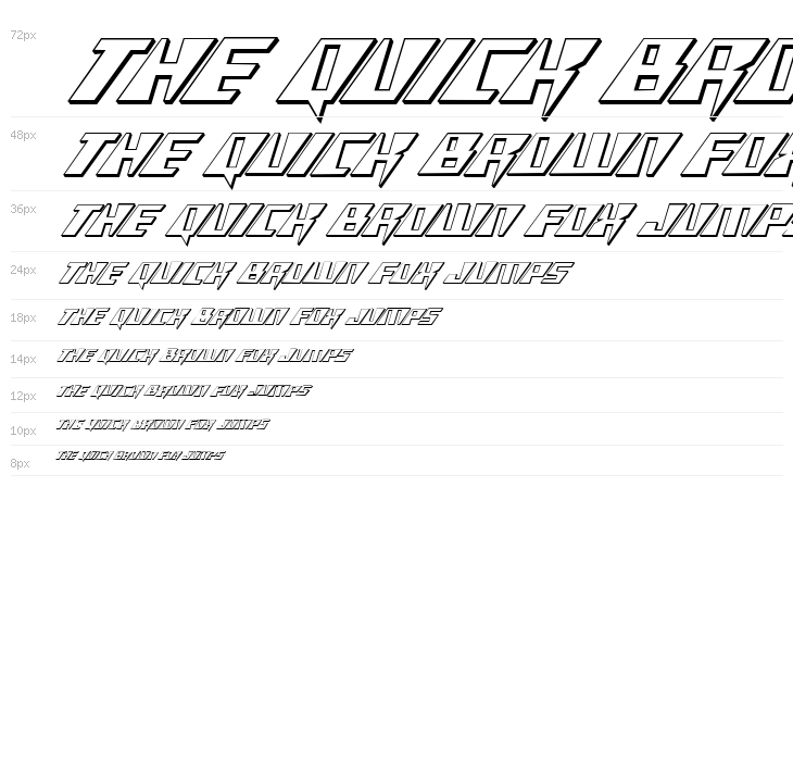 X-Racer 3D Italic Waterfall