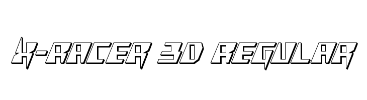 X-Racer 3D Regular  Frei Schriftart Herunterladen