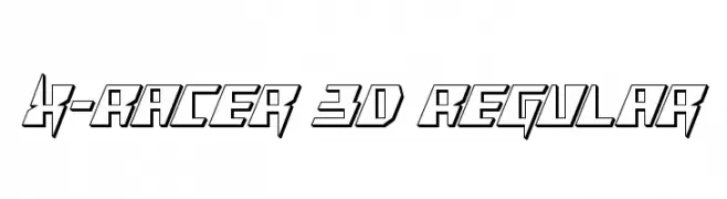 X-Racer 3D Regular  フリーフォントのダウンロード