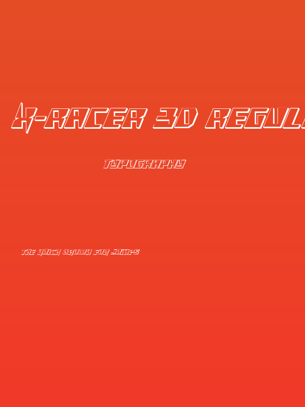 X-Racer 3D Regular Poster