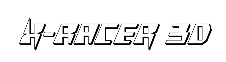 X-Racer 3D フォント