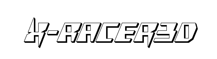 X-Racer 3D  les polices de caractères gratuit tlcharger