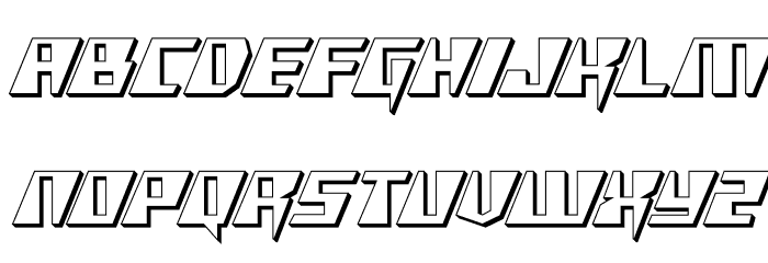 X-Racer 3D Font LOWERCASE