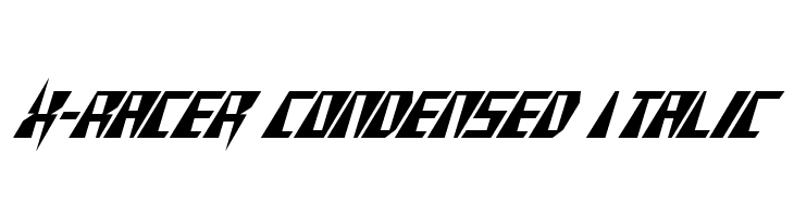 X-Racer Condensed Italic لخطوط تنزيل