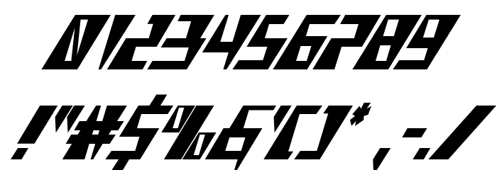 X-Racer Condensed Italic Font OTHER CHARS