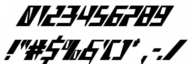 X-Racer Condensed Italic خط محارف أخرى