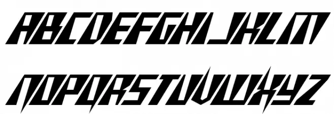 X-Racer Condensed Italic خط أحرف كبيرة