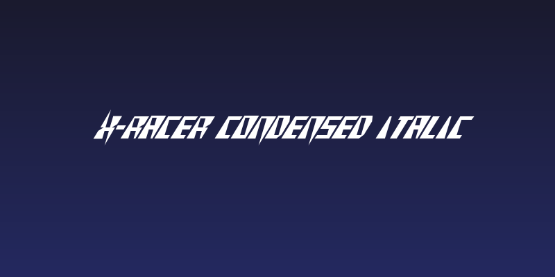 X-Racer Condensed Italic Social Header
