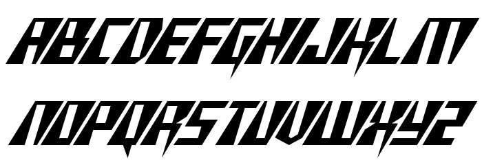 X-Racer Condensed Italic Font LOWERCASE
