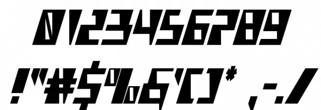 X-Racer Condensed Font OTHER CHARS