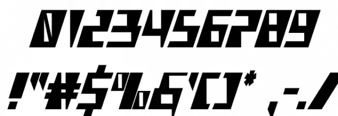 X-Racer Condensed Font OTHER CHARS