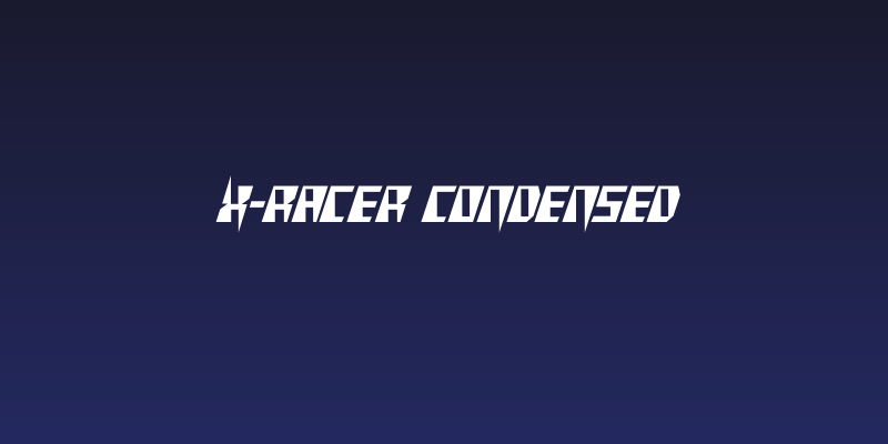 X-Racer Condensed Social Header