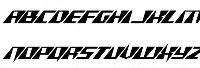 X-Racer Expanded Italic Schriftart Groß