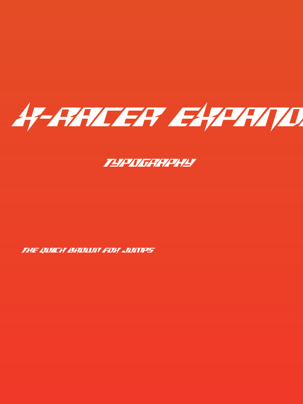 X-Racer Expanded Italic Poster