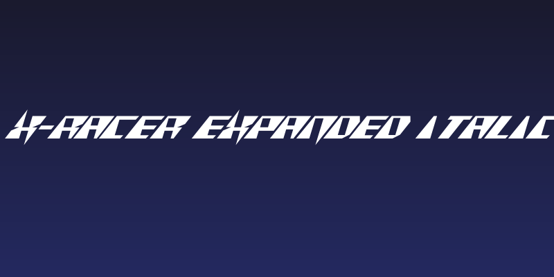 X-Racer Expanded Italic Social Header
