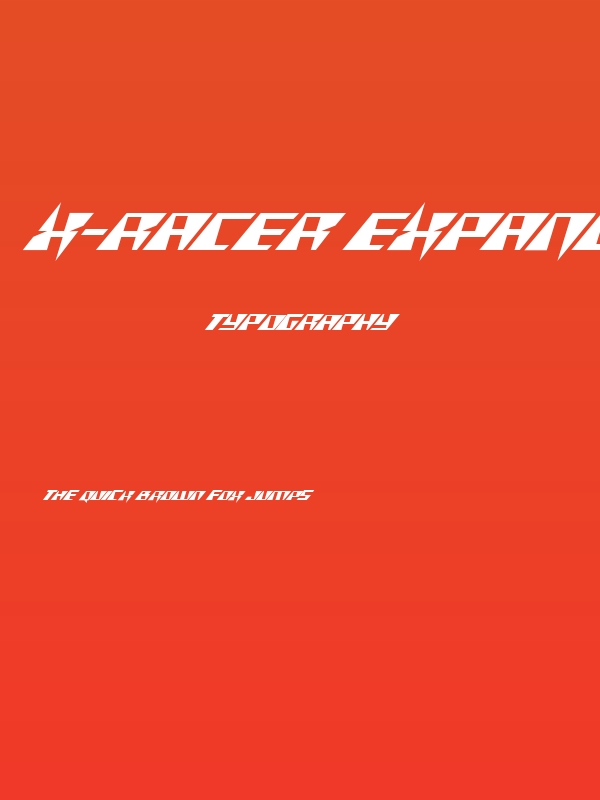 X-Racer Expanded Italic Poster