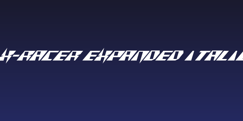 X-Racer Expanded Italic Social Header