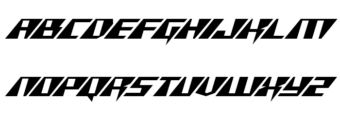 X-Racer Expanded Italic フォント 小文字