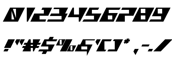 X-Racer Expanded Font OTHER CHARS